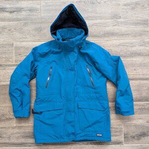 Lands' End Squall Insulated Waterproof Parka Coat Women’s Medium Turquoise Blue